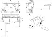 Gessi Rettangolo J  для раковины 20694 схема 2