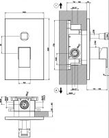 Смеситель Gessi Rettangolo для ванны/душа 44604 схема 10 Смеситель Gessi Rettangolo для ванны/душа 44604 схема 10