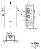 Смеситель Gessi Rettangolo для ванны/душа 20190 схема 9 Смеситель Gessi Rettangolo для ванны/душа 20190 схема 9