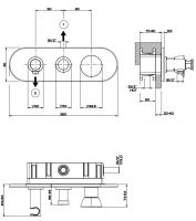Gessi Cono смеситель для ванны/душа 45040 схема 3 Gessi Cono смеситель для ванны/душа 45040 схема 3
