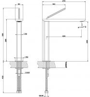 Gessi iSpa смеситель для раковины 41003 схема 2 Gessi iSpa смеситель для раковины 41003 схема 2