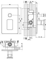 Gessi iSpa смеситель для ванны/душа 44694 схема 2 Gessi iSpa смеситель для ванны/душа 44694 схема 2