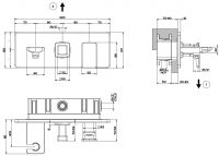 Gessi iSpa смеситель для ванны/душа 44902 схема 2 Gessi iSpa смеситель для ванны/душа 44902 схема 2