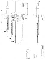 Gessi Mimi смеситель для ванны/душа 31143 схема 3 Gessi Mimi смеситель для ванны/душа 31143 схема 3