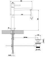 Gessi Ovale смеситель для раковины 11943 схема 3 Gessi Ovale смеситель для раковины 11943 схема 3