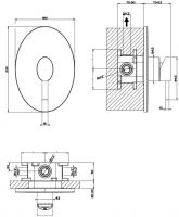 Овальный смеситель Gessi Ovale 44702 схема 3 Овальный смеситель Gessi Ovale 44702 схема 3