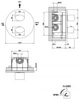 Gessi Ovale смеситель для душа 23232 схема 3 Gessi Ovale смеситель для душа 23232 схема 3