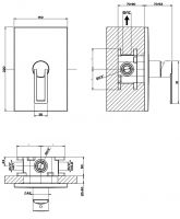 Gessi Trasparenze смеситель в душ 44622 схема 2 Gessi Trasparenze смеситель в душ 44622 схема 2