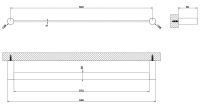 Gessi 316 Полотенцедержатель 54803 60 см схема 6