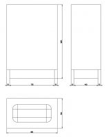 Черный стакан Gessi Rettangolo 20835 в различных отделках схема 3