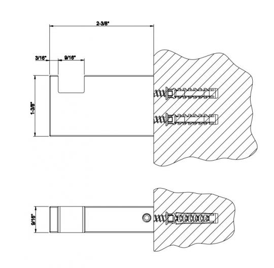 Gessi Rettangolo крючок для полотенец 20921 схема 2