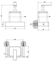 Gessi iSpa Диспенсер для жидкого мыла 41613 схема 2 Gessi iSpa Диспенсер для жидкого мыла 41613 схема 2