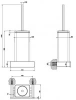Щётка для унитаза Gessi iSpa 41619 схема 2 Щётка для унитаза Gessi iSpa 41619 схема 2
