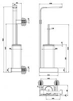 Gessi iSpa Комплект: Держатель для туалетной бумаги + ёршик 41667 схема 2