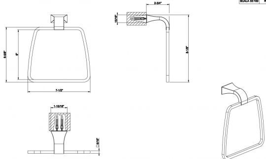 Gessi Mimi Кольцо для полотенец 33309 схема 3