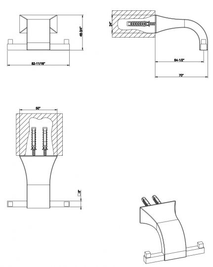 Gessi Mimi Настенный крючок для полотенец 33321 схема 3