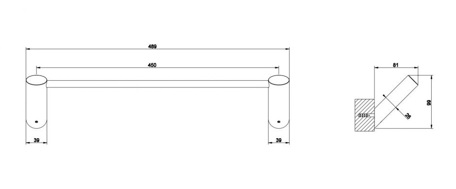 Gessi Ovale Полотенцедержатель 25700 45 см ФОТО