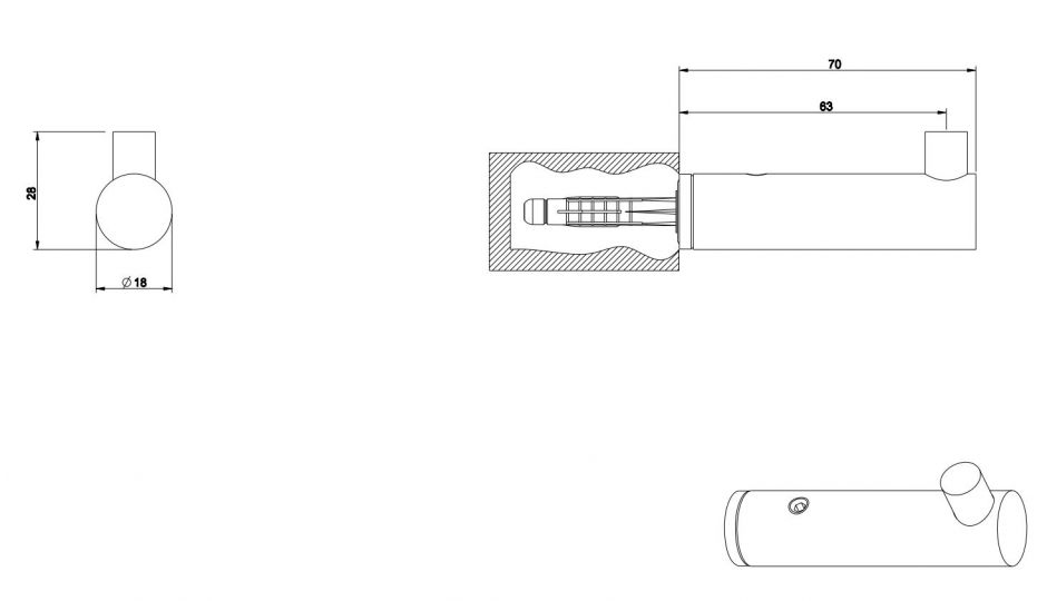 Крючок для полотенец в ванную комнату Gessi Riflessi 37421 хром ФОТО