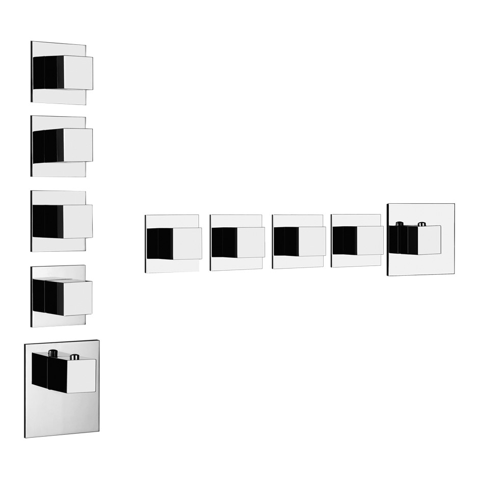 Gessi Quadro Wellnes смеситель для ванны/душа 43208 цена от 119 758 ₽ Фото Gessi Quadro Wellnes смеситель для ванны/душа 43208