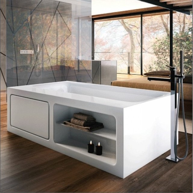 Ванна Gessi Rettangolo 37596 180x100 цена от 1 509 059 ₽ Фото Ванна Gessi Rettangolo 37596 180x100