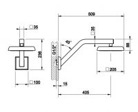 Тропический душ Gessi Mimi 31249 40,5х20,5 схема 2 Тропический душ Gessi Mimi 31249 40,5х20,5 схема 2