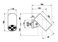 Верхний душ Gessi Spotwater 57261 схема 2 Верхний душ Gessi Spotwater 57261 схема 2