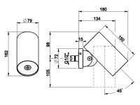 Верхний душ Gessi Spotwater 57265 схема 2