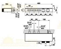 Смеситель для ванны c душем Gessi Hi-Fi 63024 схема 2 Смеситель для ванны c душем Gessi Hi-Fi 63024 схема 2