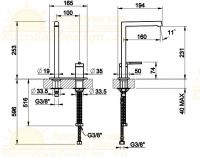 Смеситель для раковины Gessi Ingranaggio 63516 схема 2 Смеситель для раковины Gessi Ingranaggio 63516 схема 2