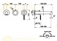 Смеситель для ванны Gessi Ingranaggio 63542 схема 2