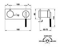 Смеситель для ванны/душа Gessi Ingranaggio 63579 схема 2 Смеситель для ванны/душа Gessi Ingranaggio 63579 схема 2