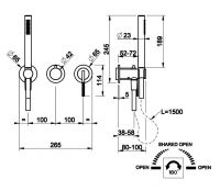 Смеситель для ванны/душа Gessi Ingranaggio 63545 схема 2 Смеситель для ванны/душа Gessi Ingranaggio 63545 схема 2
