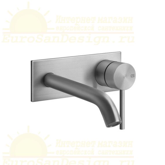 Смеситель на металлической пластине для раковины Gessi Flessa 54084 длина излива под заказ