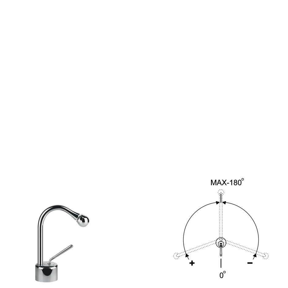 Смеситель для биде с фиксированным изливом Gessi Goccia 33807