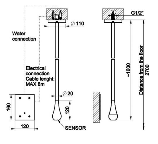 Смеситель для раковины Gessi Goccia 33724 схема 2