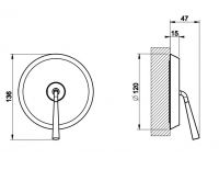 Смеситель для душа Gessi Cono 45054 схема 2 Смеситель для душа Gessi Cono 45054 схема 2