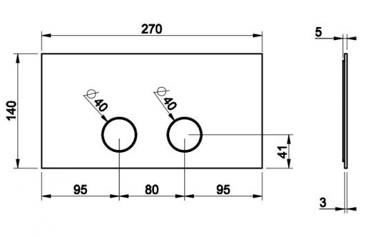 Клавиша смыва Gessi 54613 для инсталляции схема 2 Клавиша смыва Gessi 54613 для инсталляции схема 2