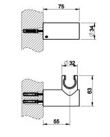 Поворотный душевой штуцер Gessi Anello 58160 схема 2 Поворотный душевой штуцер Gessi Anello 58160 схема 2