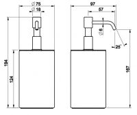 Дозатор для жидкого мыла Gessi Anello 59538 настольный схема 2 Дозатор для жидкого мыла Gessi Anello 59538 настольный схема 2