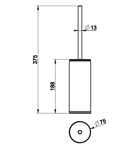 Напольный ёршик для унитаза Gessi 316 54744 ФОТО