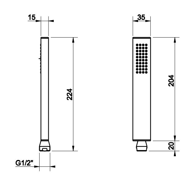 Душевая лейка Gessi Rettangolo 20154 ФОТО