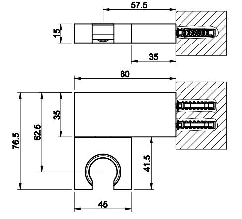 Поворотный держатель душевой лейки Gessi 20160 схема 2 Поворотный держатель душевой лейки Gessi 20160 схема 2