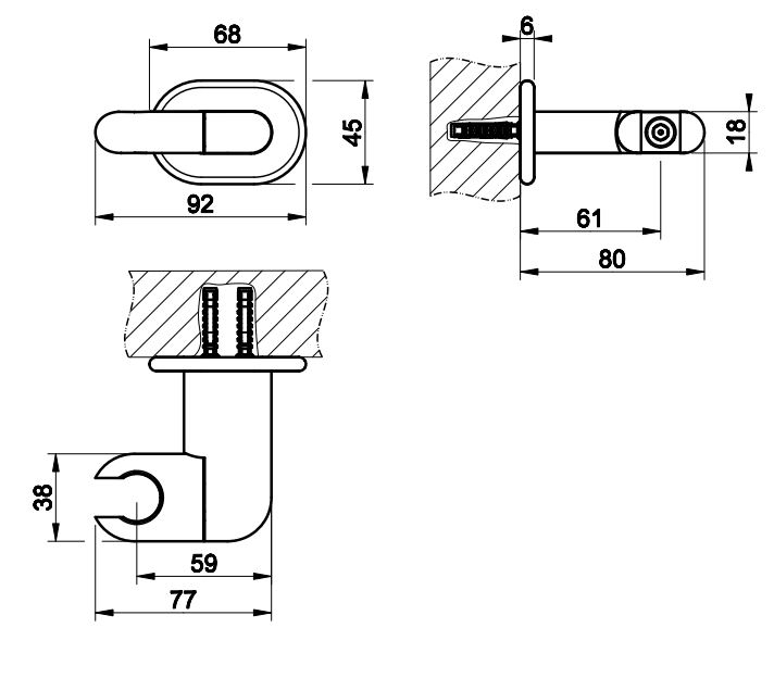 Поворотный держатель для душа Gessi Goccia 33760 ФОТО