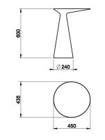 Столик приставной Gessi Cono 45930 схема 2