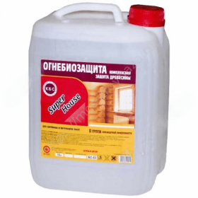 Огнебиозащита КБС БС-83 Super Hause 5л 2 Группа Защиты, Бесцветная / Супер Хаус.