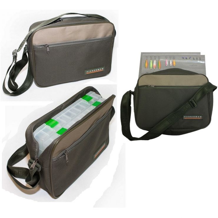 Сумка рыболовная с коробками Fisherman Ф45-к (33*25*9см)