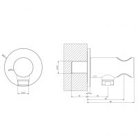 Штуцер с держателем душевой лейки Gessi Origini 63461 схема 2 Штуцер с держателем душевой лейки Gessi Origini 63461 схема 2