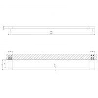 Держатель для полотенец 60 см Gessi Origini Accessories 66504 схема 2 Держатель для полотенец 60 см Gessi Origini Accessories 66504 схема 2