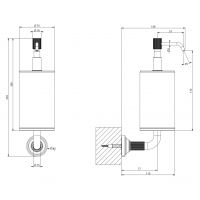 Диспенсер для жидкого мыла Gessi Venti20 Accessories 65413 схема 2