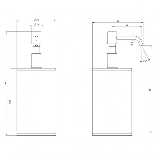 Настольный диспенсер для жидкого мыла Gessi Origini Accessories 66437 схема 2 Настольный диспенсер для жидкого мыла Gessi Origini Accessories 66437 схема 2